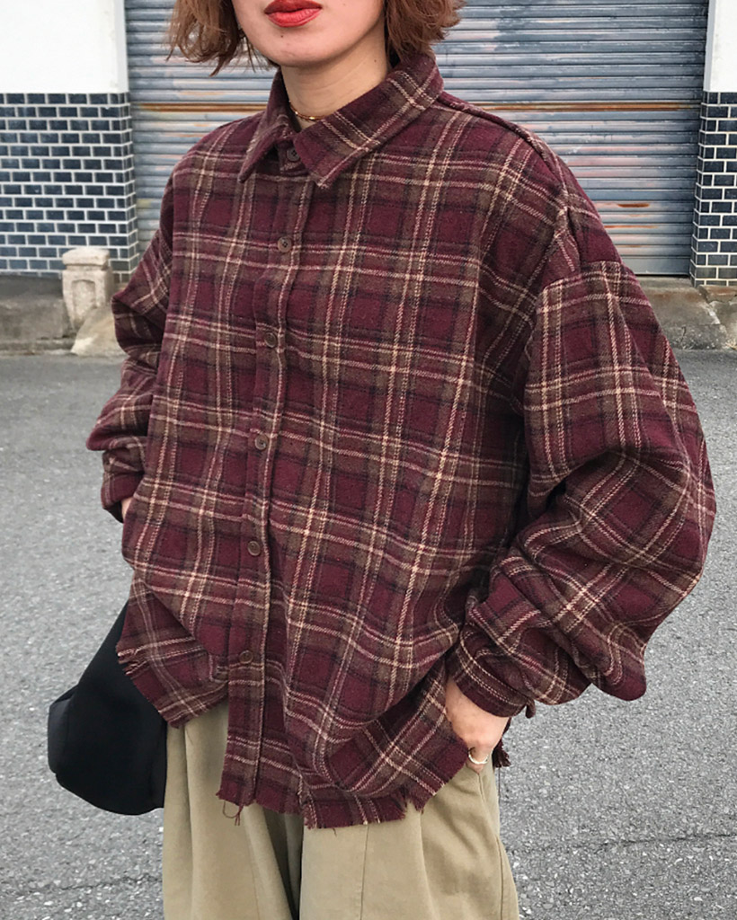 チェックショートダッフルコート | ファッション通販サイト NUGU