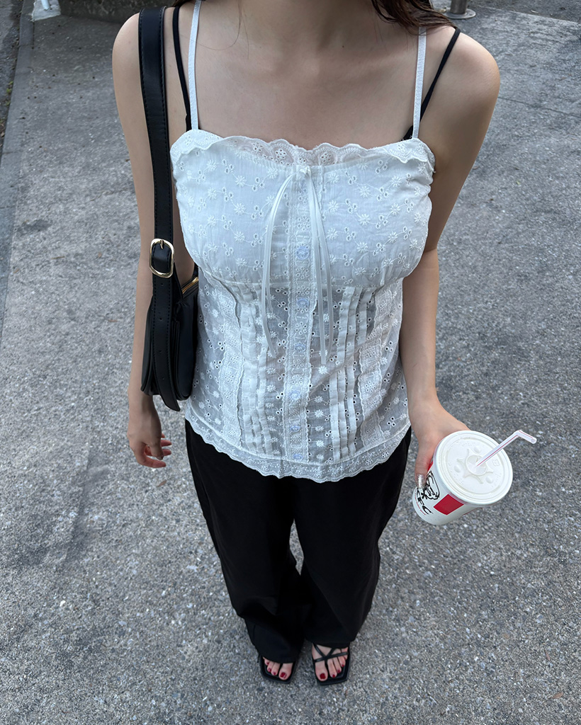 Flower Sheer Ruffle Race Tops – Belchic