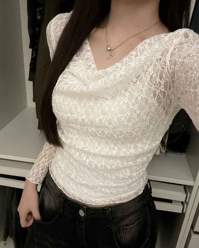 レースオフショルダー＆キャミソールセット