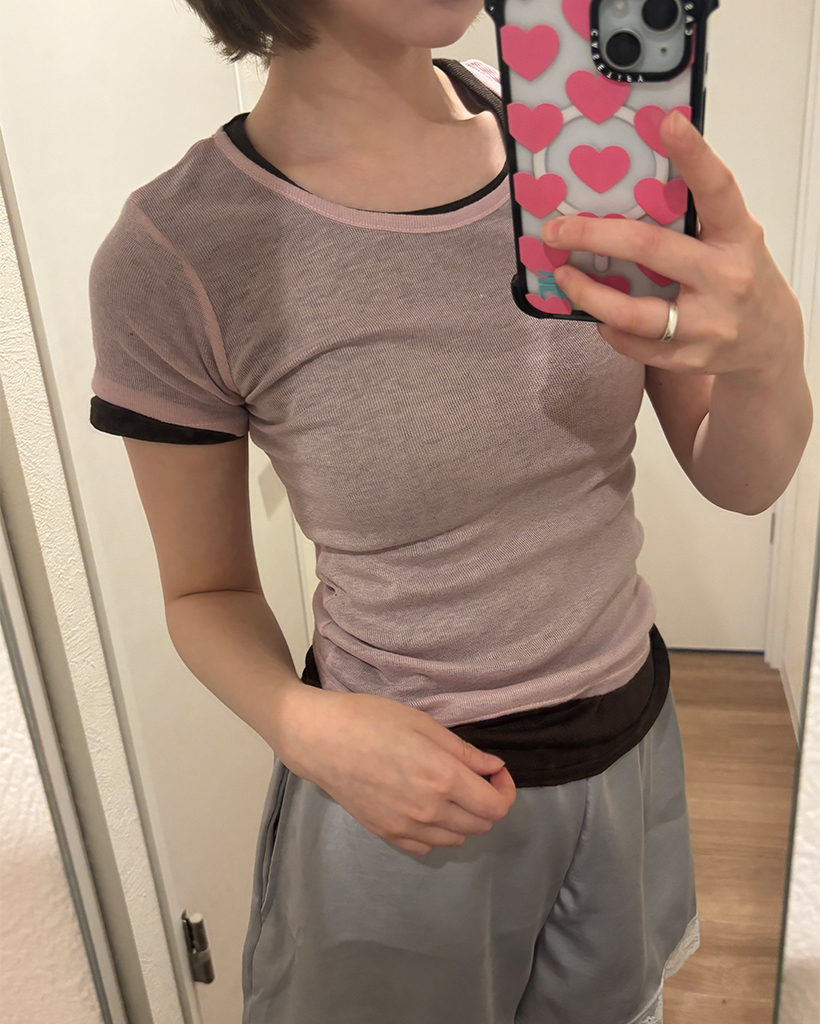 シースルショートスリーブTシャツ