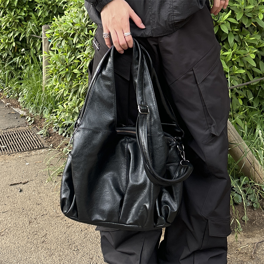 (ユニセックス) ツーポケットショルダーバッグ