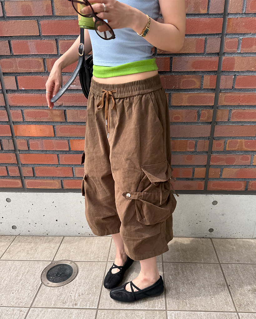 ワイドカーゴハーフパンツ