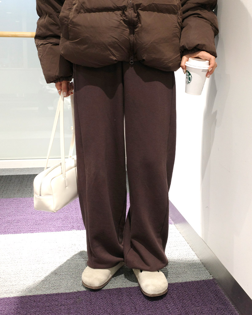 ドローコードワイドスウェットパンツ