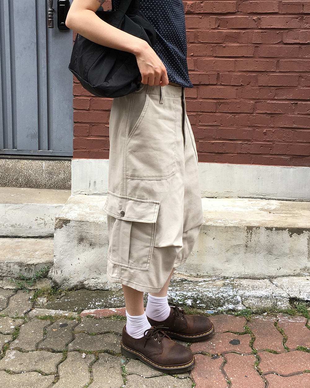 Brown EDITION ウォッシャブルトロタックハーフパンツ WEB限定／タックハーフパンツ／ストレッチ／ウールポリエステル