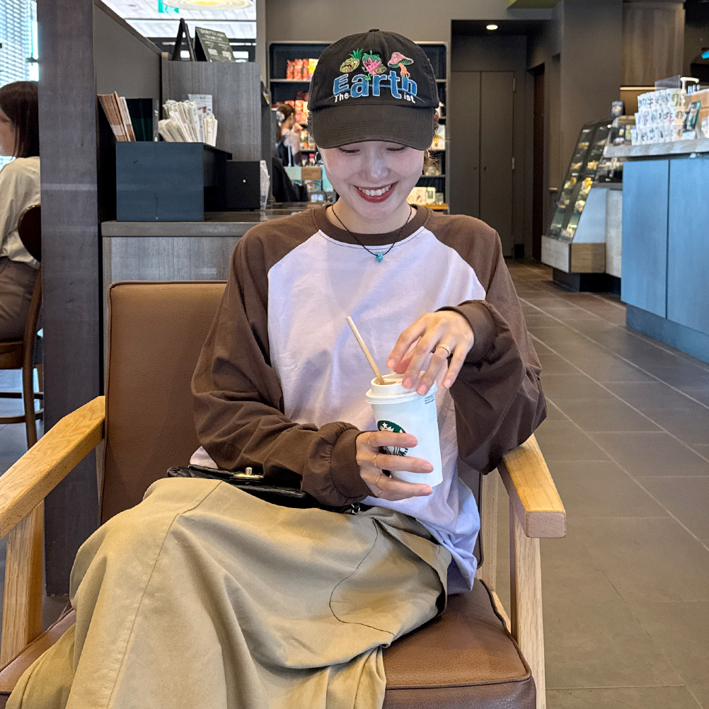 ベーシックラグランカラーポイント長袖Ｔシャツ