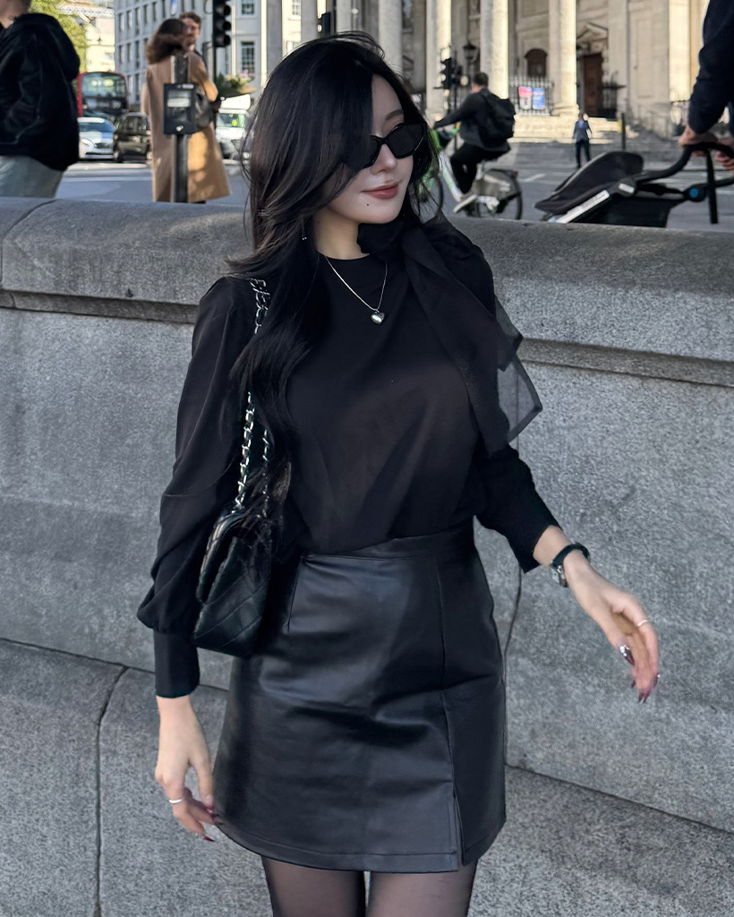 スリムなフェイクレザースカート | ファッション通販サイト NUGU