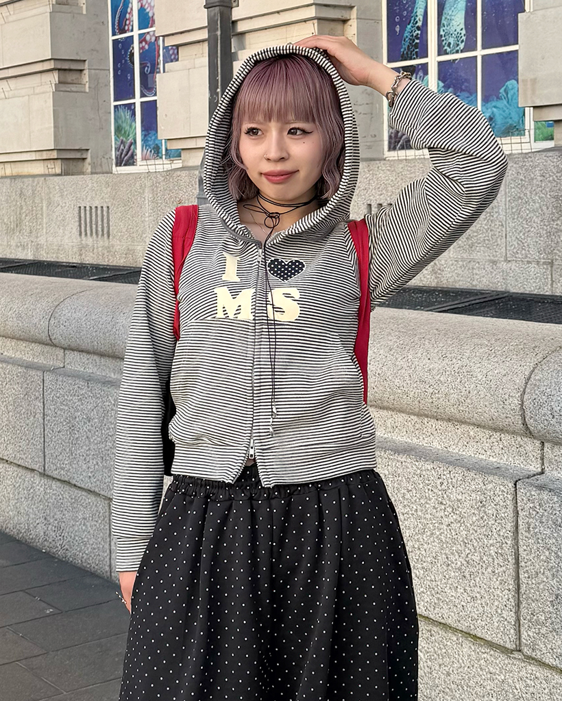 アイラブボーダーツーウェイフードジップアップ | ファッション通販