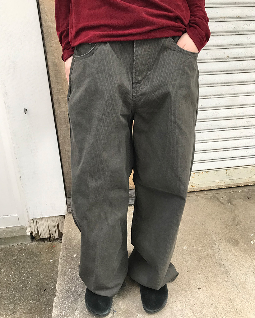 ピンストライプワイドコットンパンツ | ファッション通販サイト NUGU