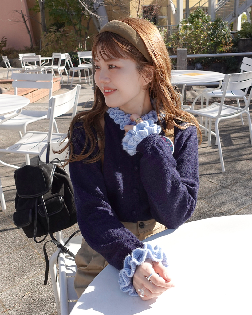 ラブリーフリルニットカーディガン