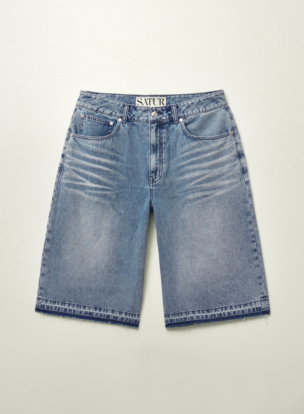 Gabon Denim Bermuda Pants - Light Blue | ファッション通販