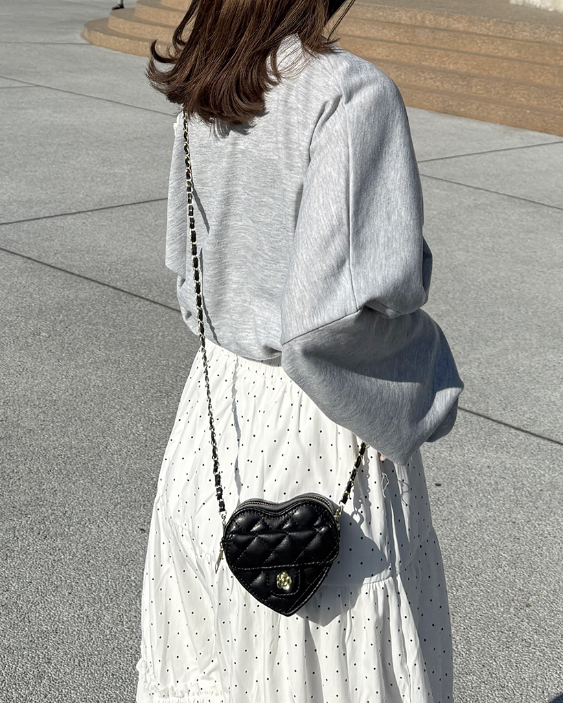 キルティングハートミニチェーンバッグ