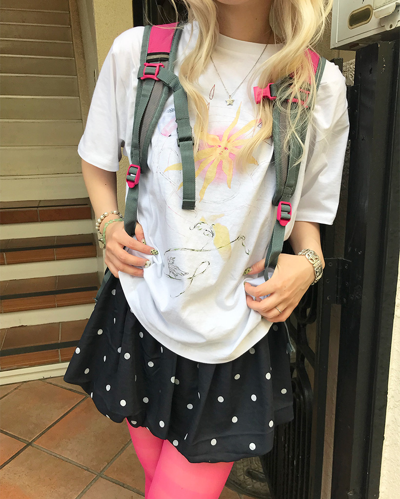 ルーズフィットプリンティング半袖Tシャツ