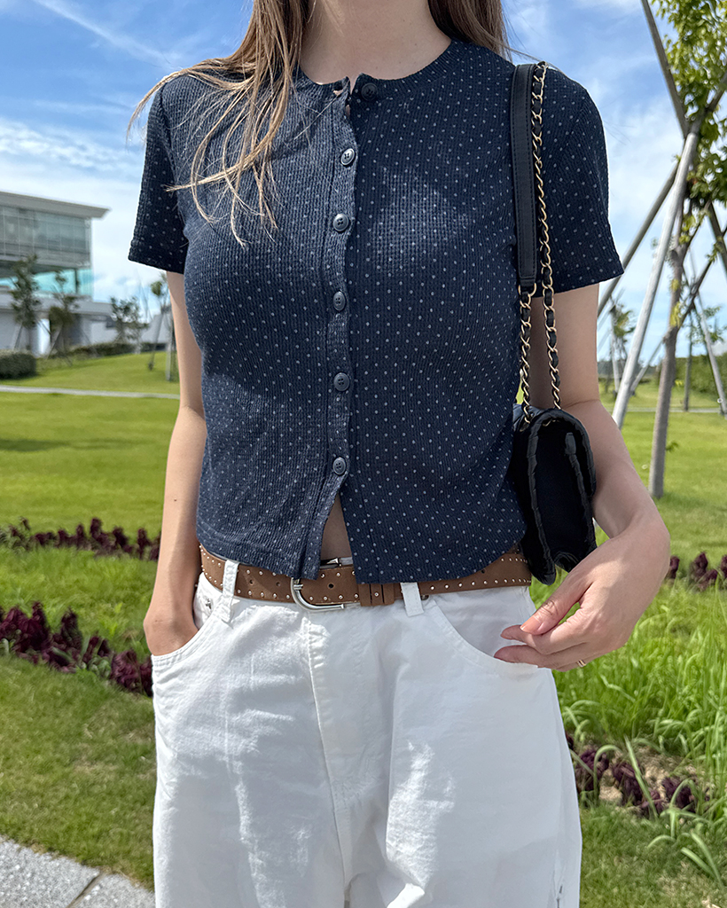 Andwang Puff sleeve cardigan カーディガン 半袖 Andwang Puff sleeve cardigan カーディガン 半袖