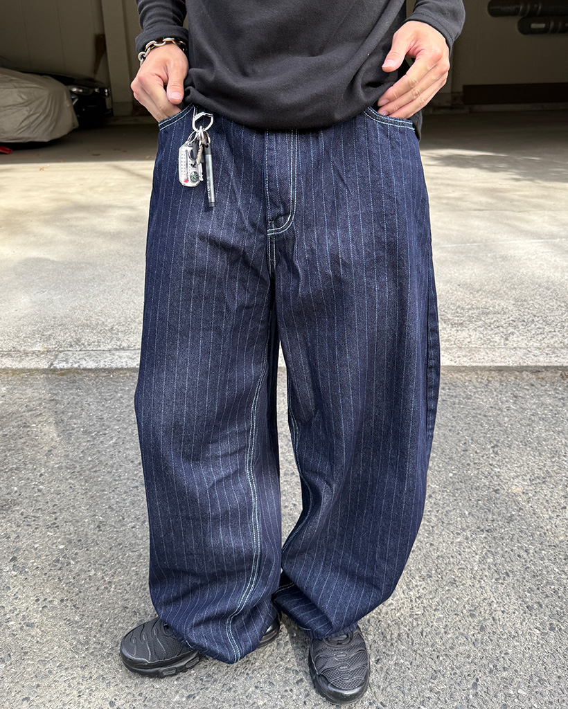 ストライプバルーンデニムパンツ | ファッション通販サイト NUGU