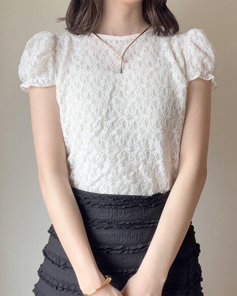 パフレースシースルーTシャツ