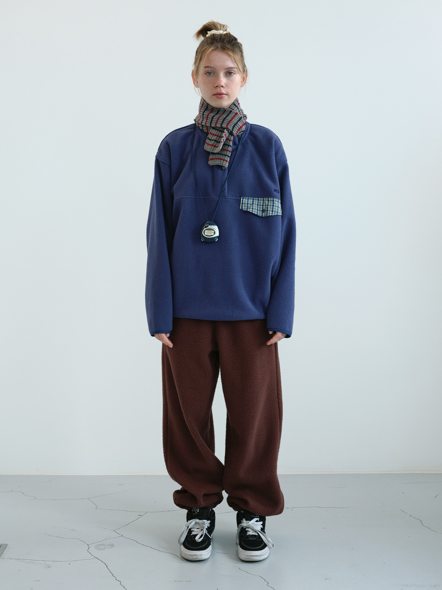 Fuzzy Fleece Jogger Pants (Brown)