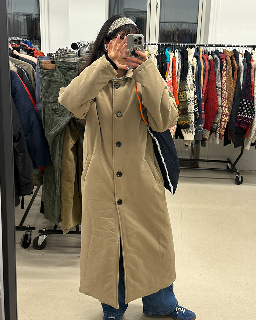 チェックポイントロングダウンコート | ファッション通販サイト NUGU