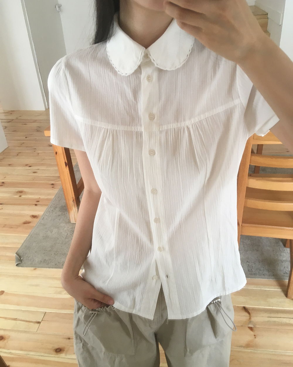 ロージーモンスター LUNAチュニック ブラウス パフスリーブ 半袖 ホワイト ♡【美品】rosymonster ロージーモンスター ルナチュニック