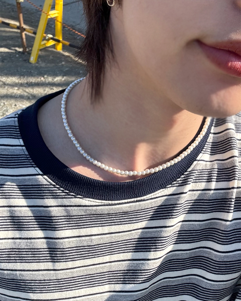 4mmパールネックレス
