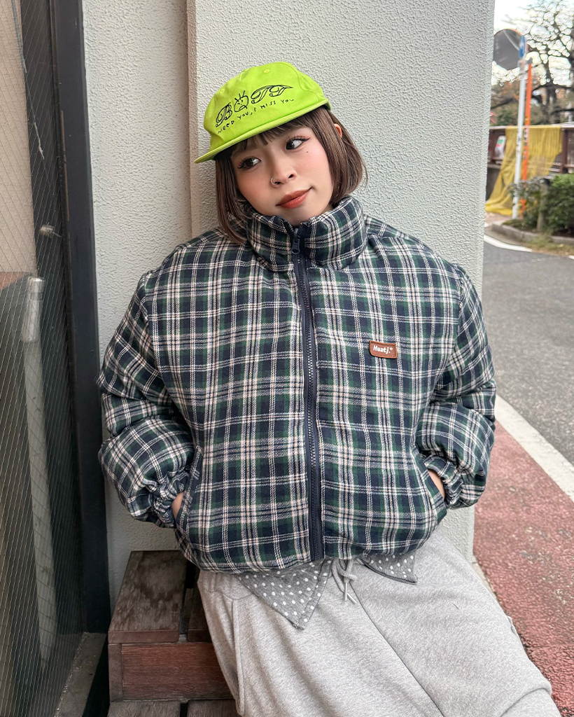 リバーシブルショートダウンジャケット