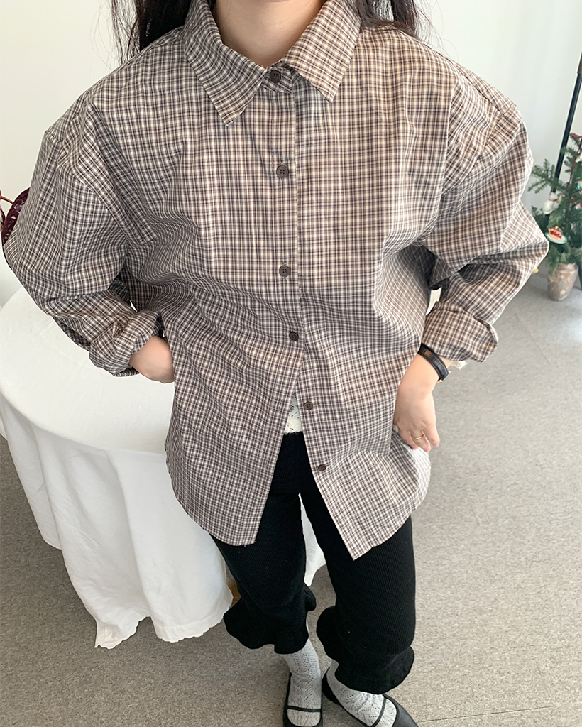 モダンチェックシャツ