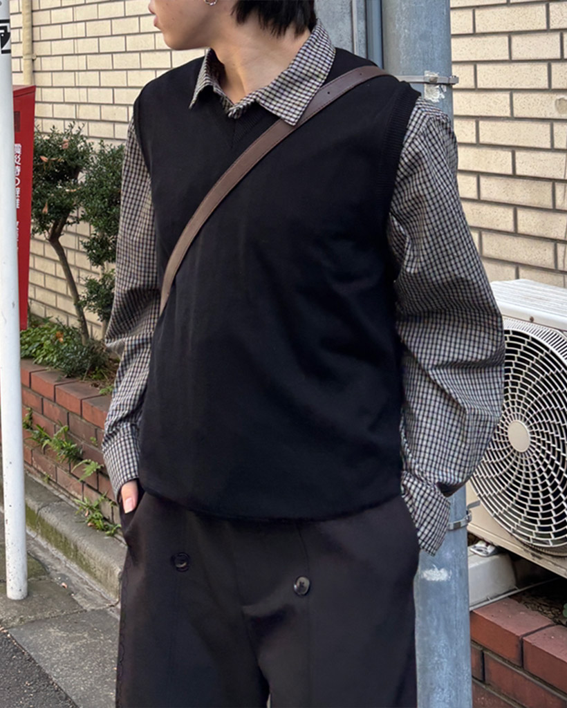 オーバーサイズウールベスト