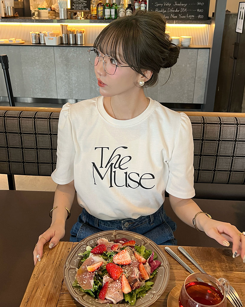 ミューズレタリング半袖Tシャツ