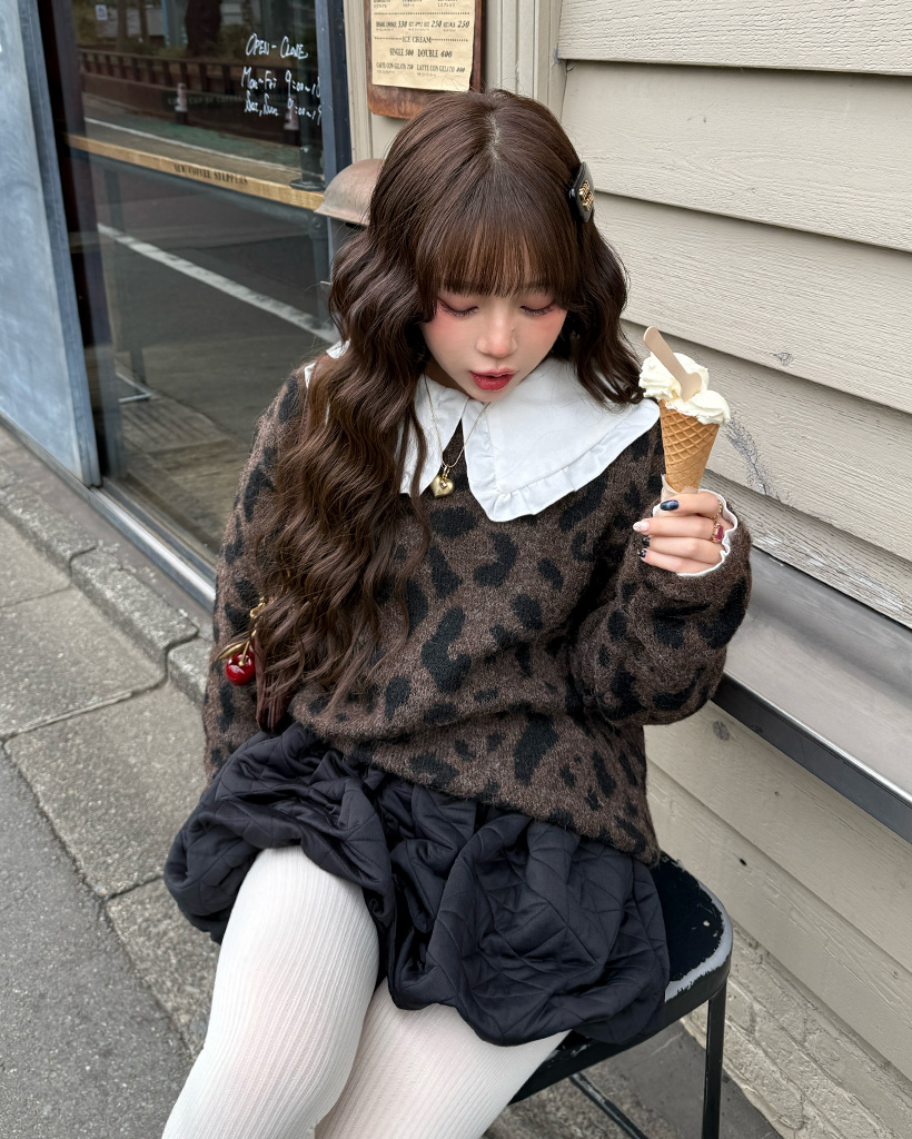 レオパードニット