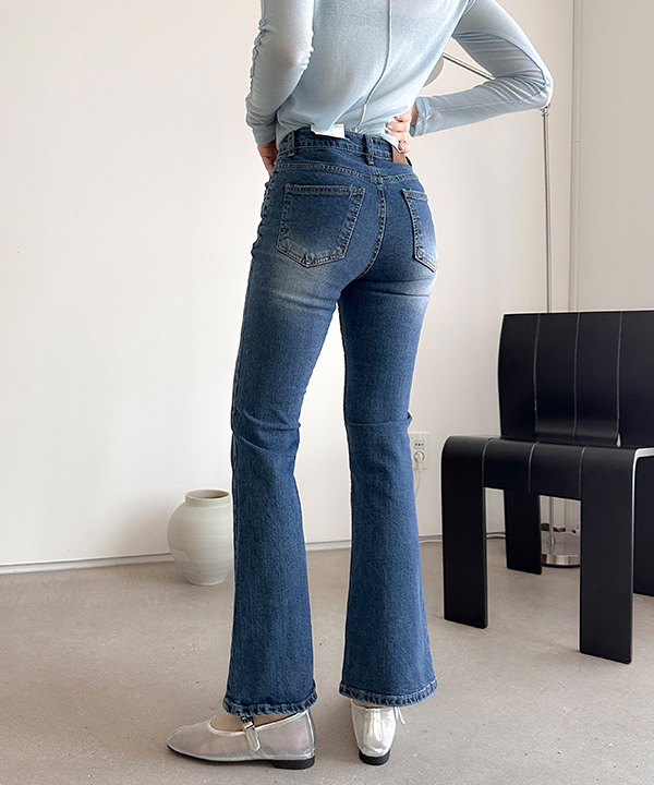 ウォッシュブーツカットデニムパンツ | ファッション通販サイト NUGU