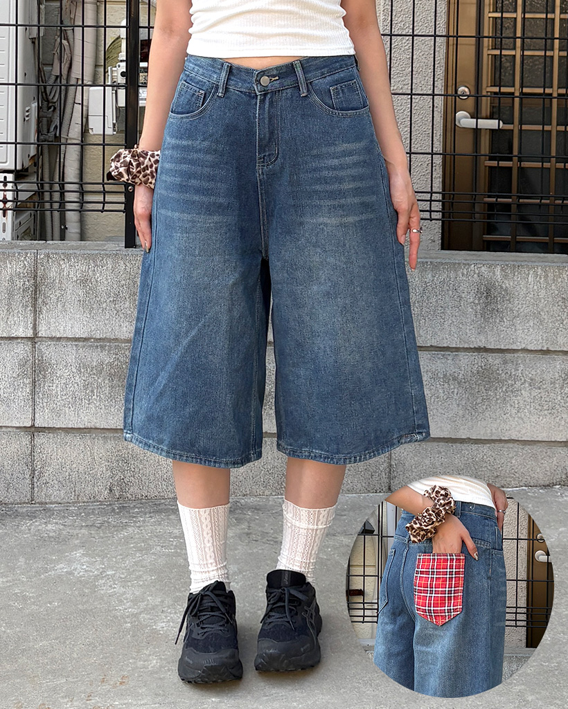 バックポケットチェックデニムパンツ | ファッション通販サイト NUGU