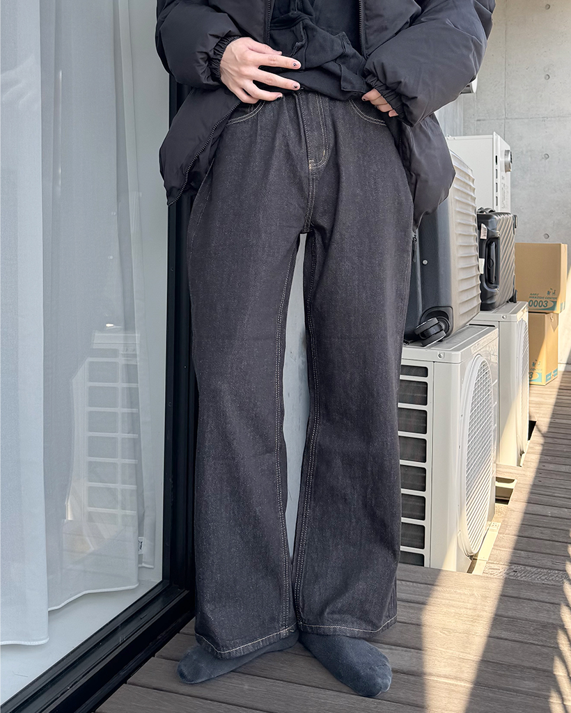 (ユニセックス)ワイドフィットノンフェードパンツ