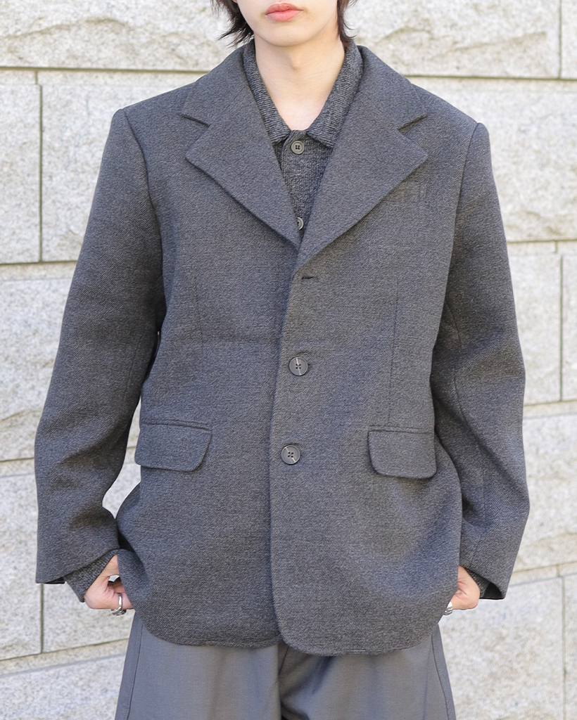 (ユニセックス)オーバーサイズベーシックブレザー