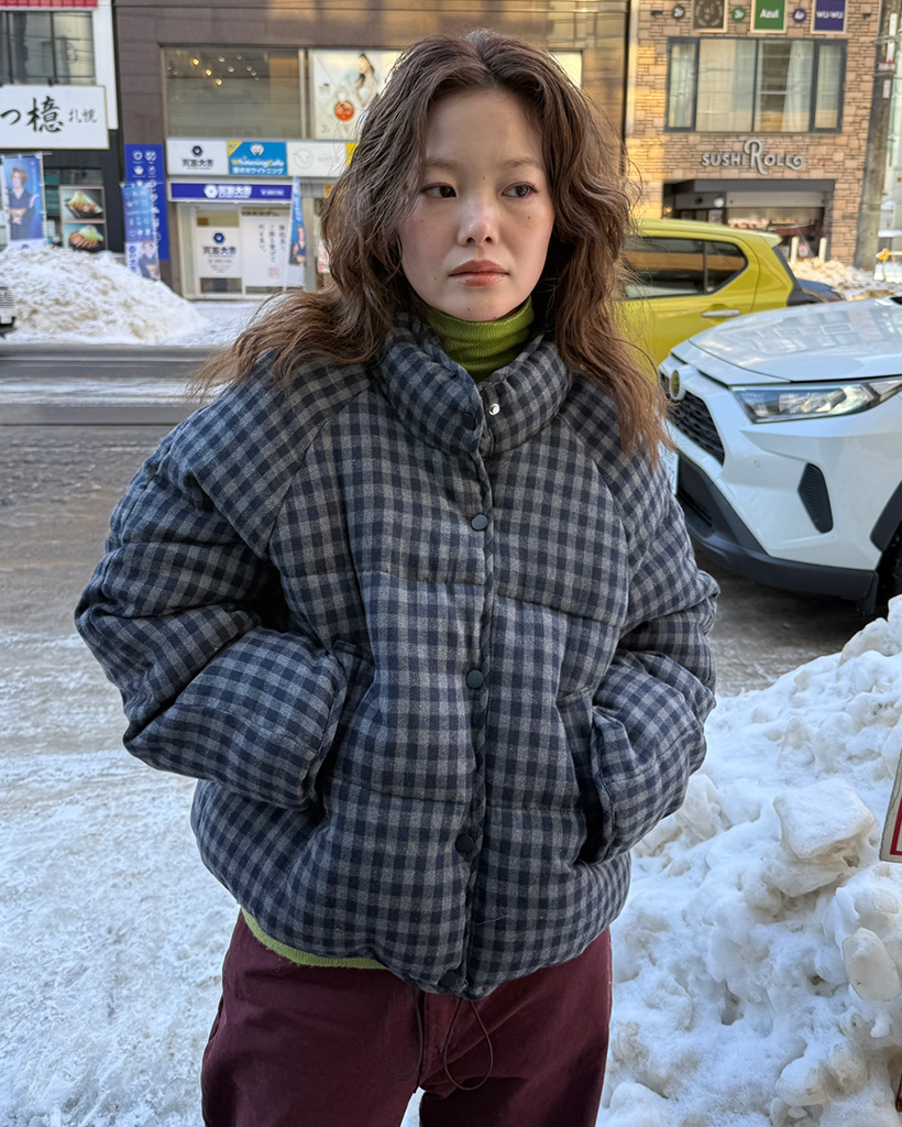 チェックポイントダウンジャケット