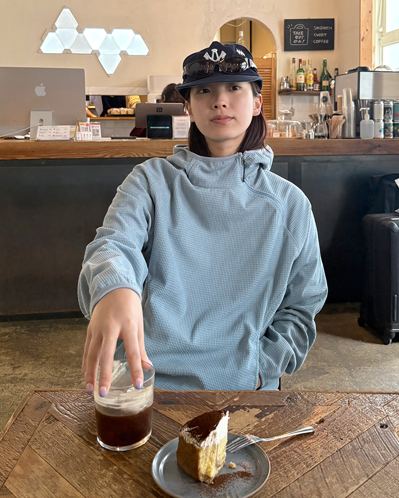 （ユニセックス）斜めポイントワッフルアノラック