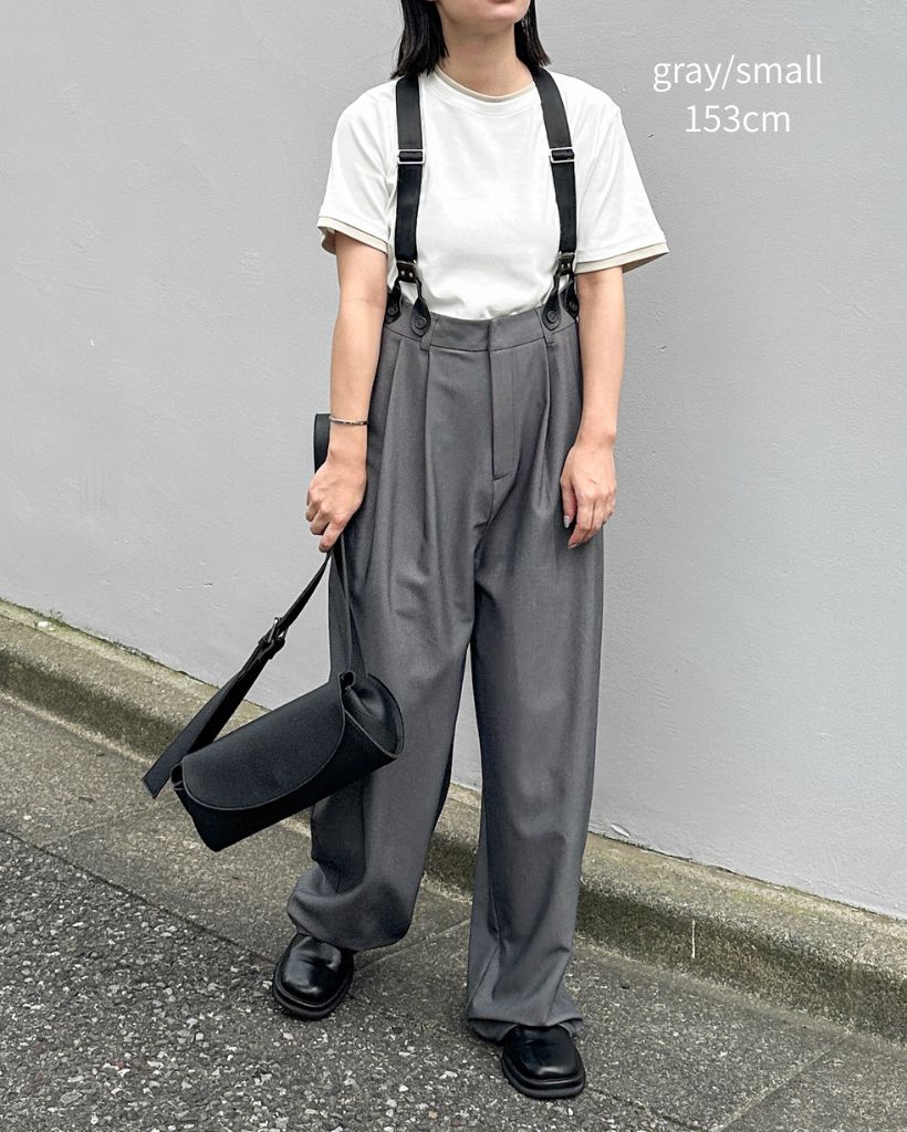 サスペンダーハイウエストパンツ | ファッション通販サイト NUGU