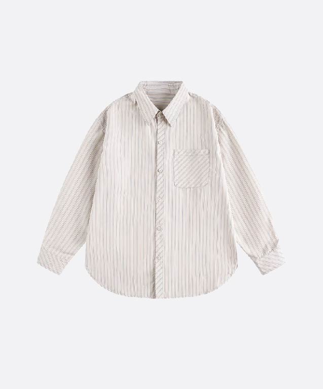 リラックスストライプシャツ