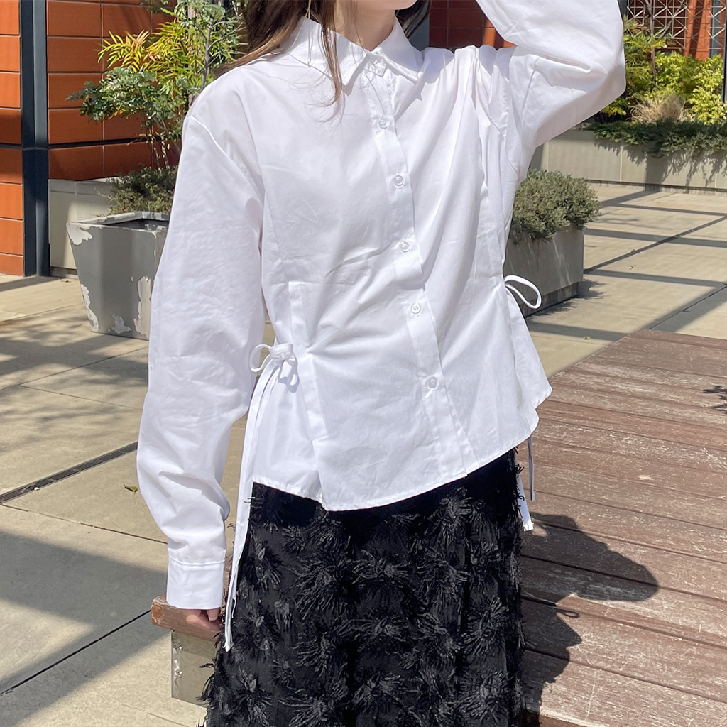 サイドリボンシャツ | ファッション通販サイト NUGU