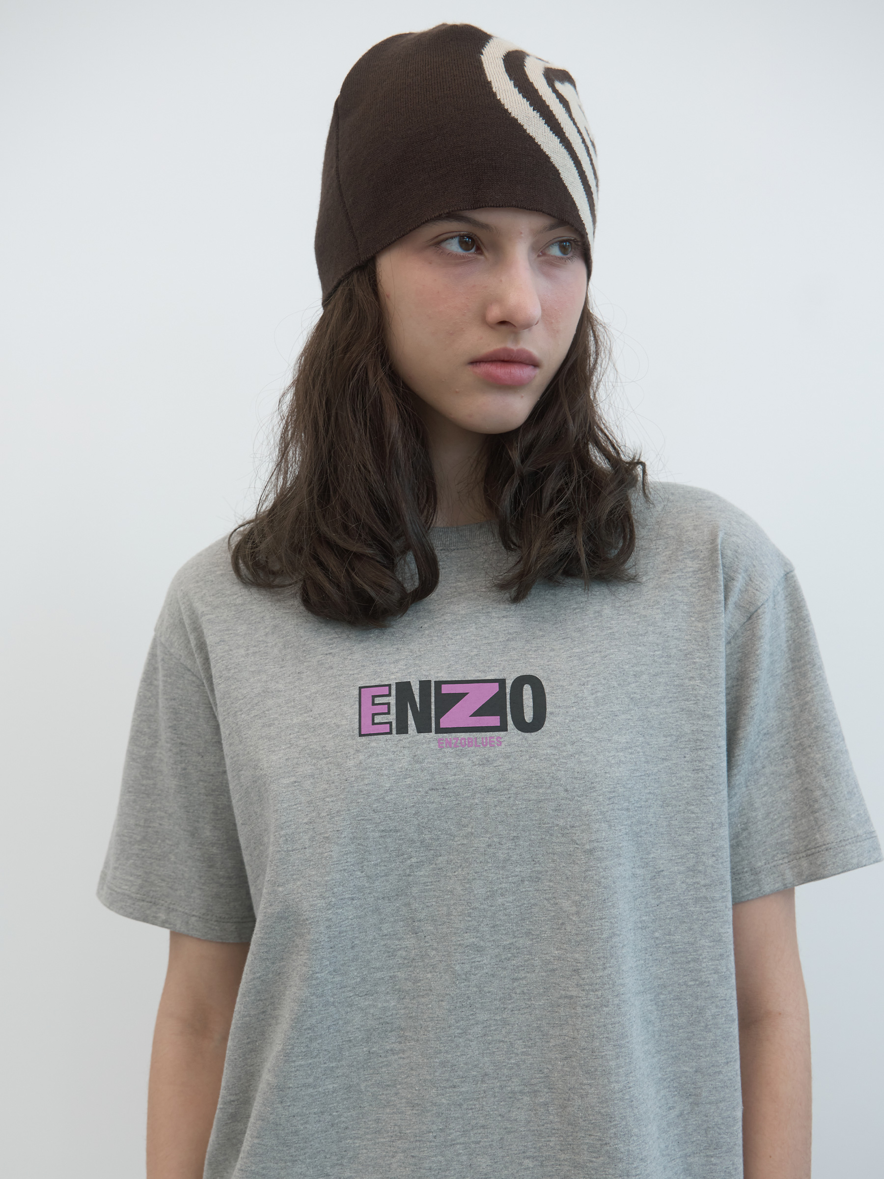 Block Logo Boxy T-shirt (Grey)