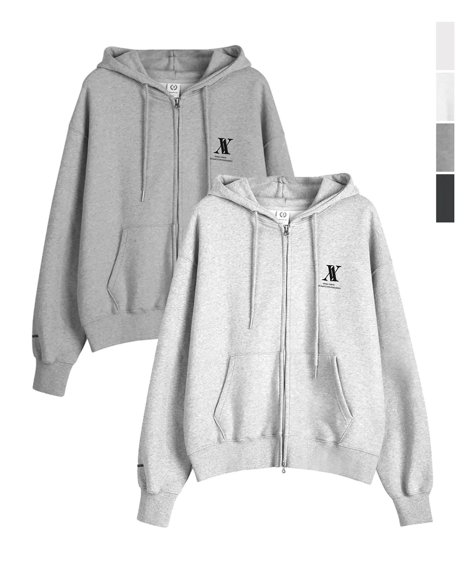 UNISEX AV OVERSIZED ZIP-UP - 4COL