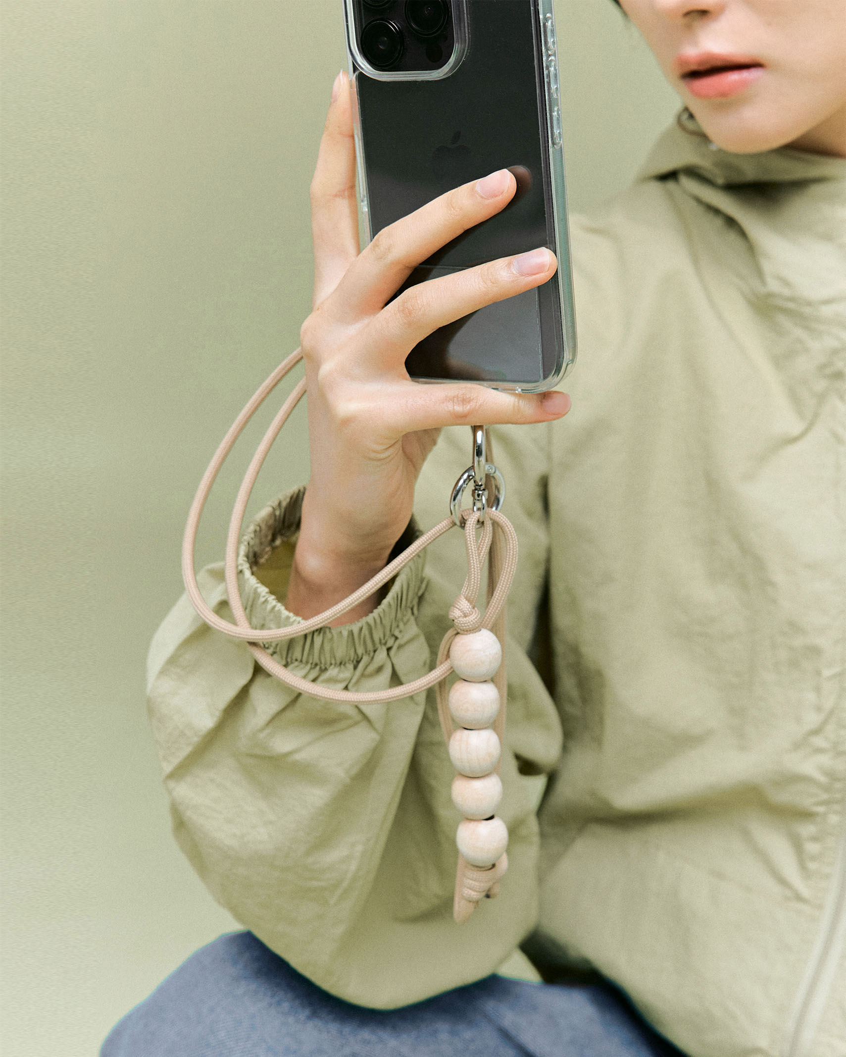 (ORIGINAL) ウッドボールショルダーストラップ (natural)