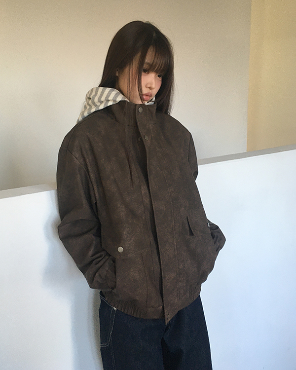 ハイネックフェイクスエードファージャケット | ファッション通販