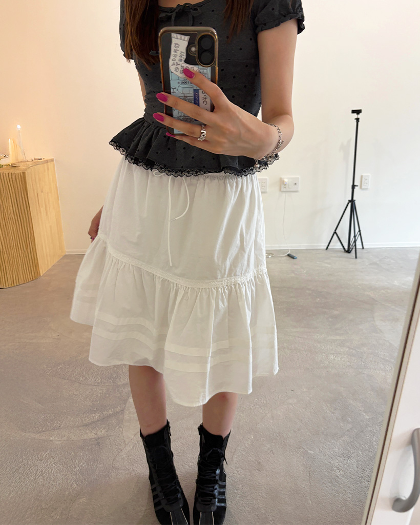 【VIP価格】MIUMIU シフォンミディスカート シフォンスカート MiuMiu(ミュウミュウ) スカート(レディース