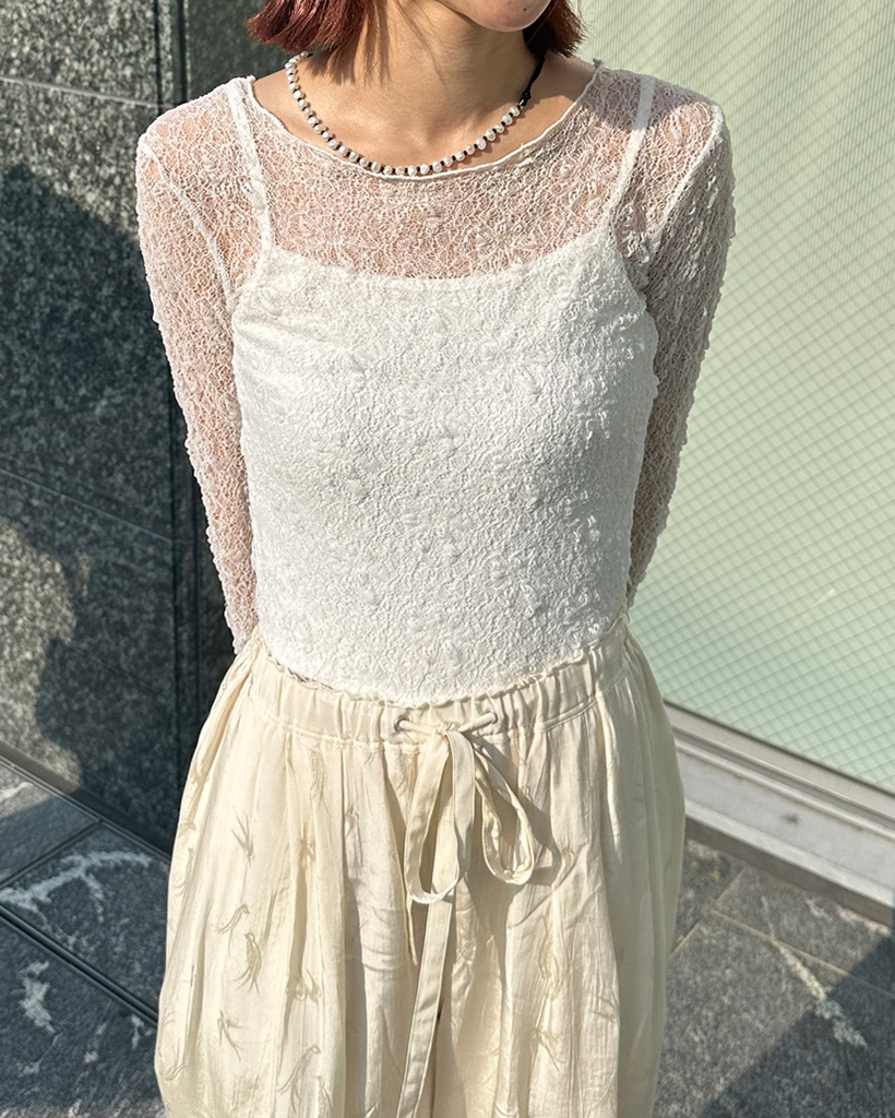 シースルーレイヤードTシャツ