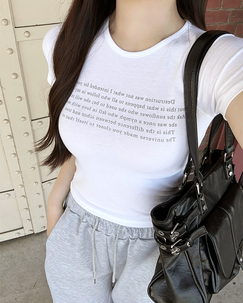 ミニレタリング半袖Tシャツ