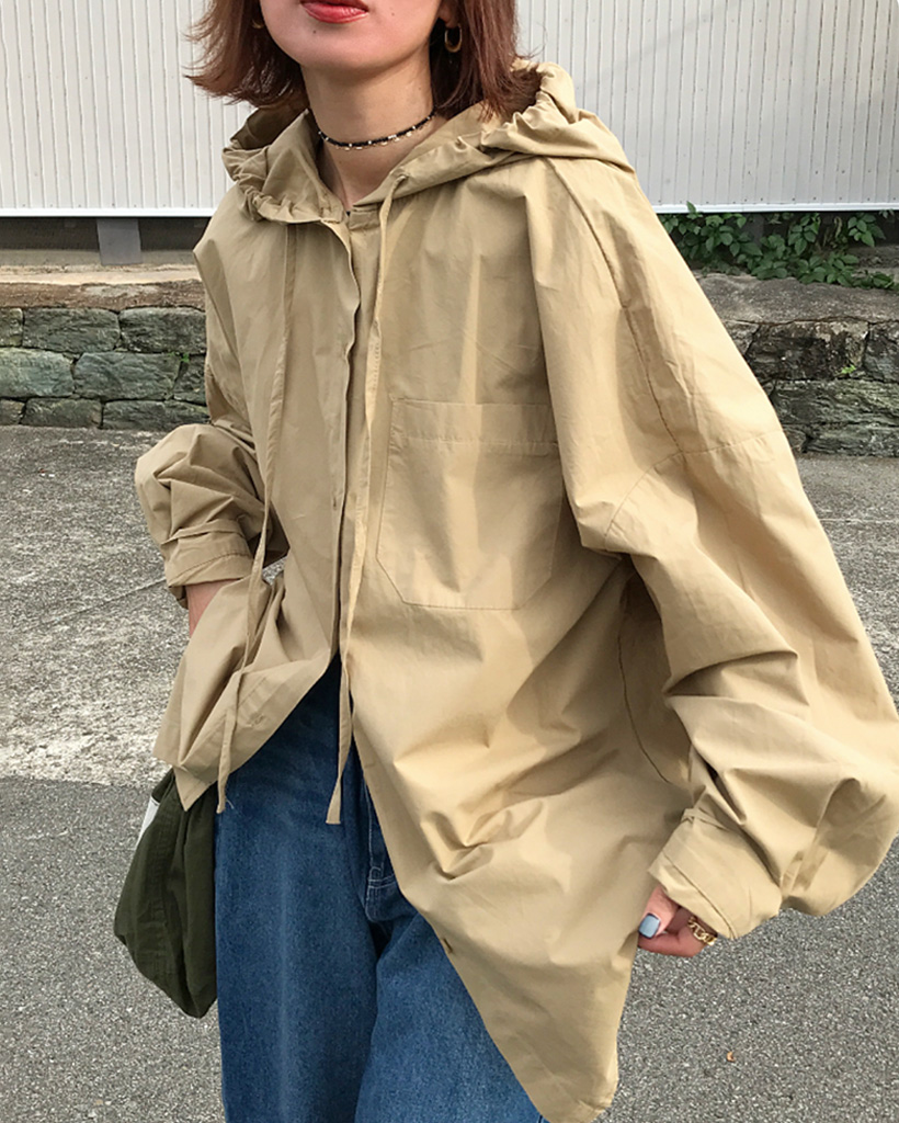 ぐみ　3点おまとめ　Plage オーバーサイズ　シャツ キャメル色 オーバーサイズタックスリーブシャツ - SOÉJU online store｜上質な