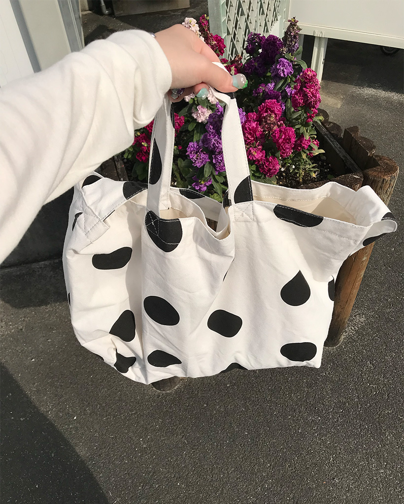 ポルカドットビックショルダーバッグ