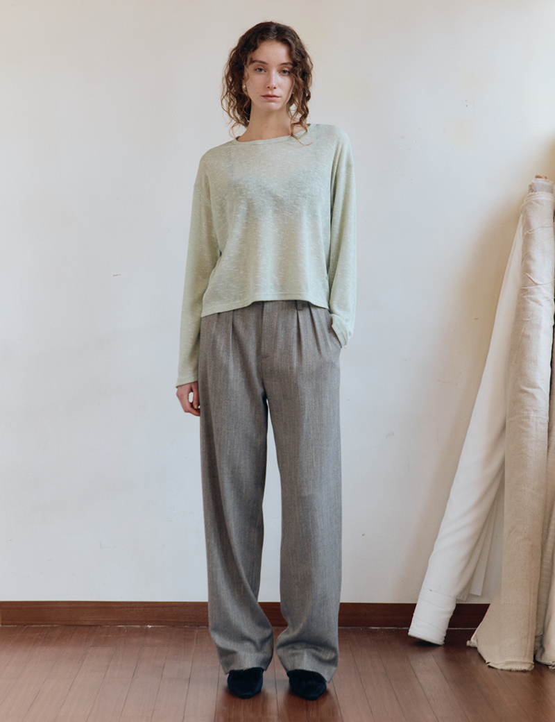 【SIENNE】 Owen Summer Wool Pants / 追跡付 Owen Summer Wool Pants (Gray) | ファッション通販サイト NUGU