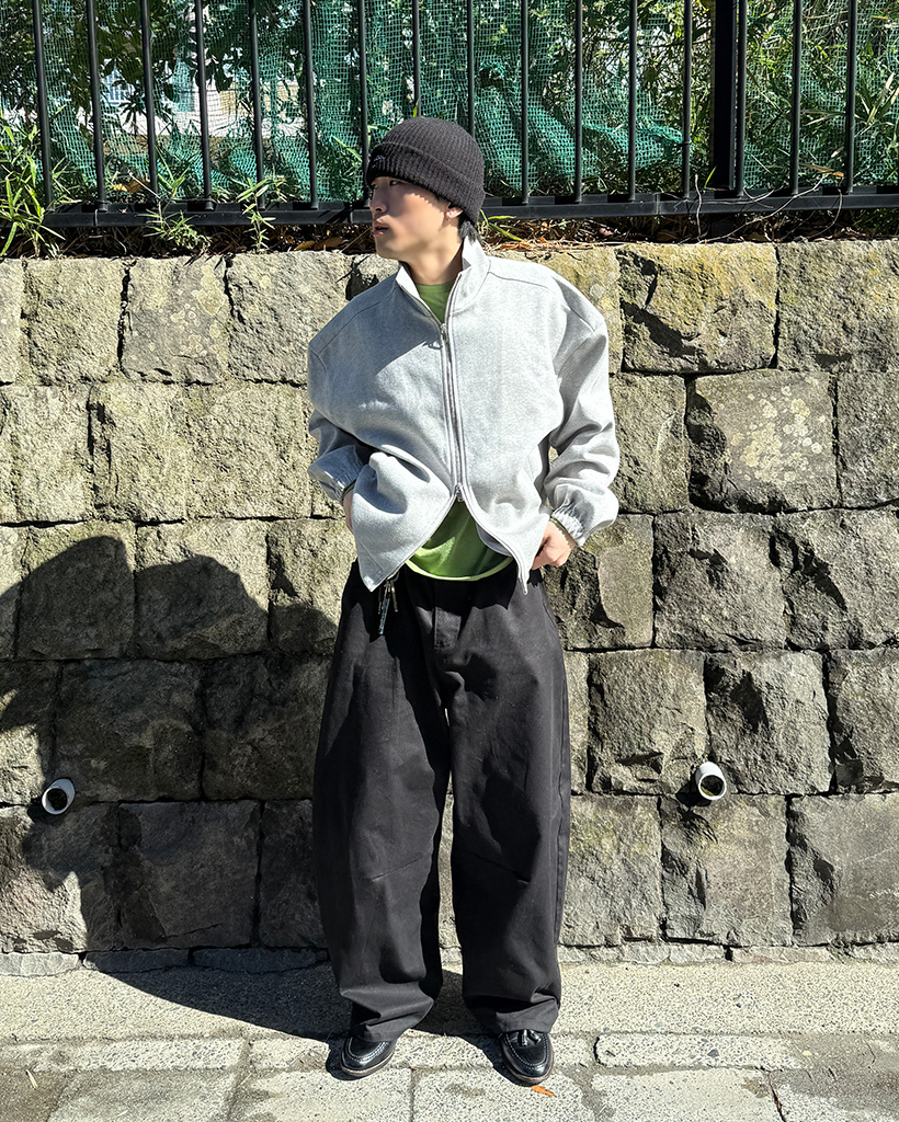 スウェットジップアップジャケット