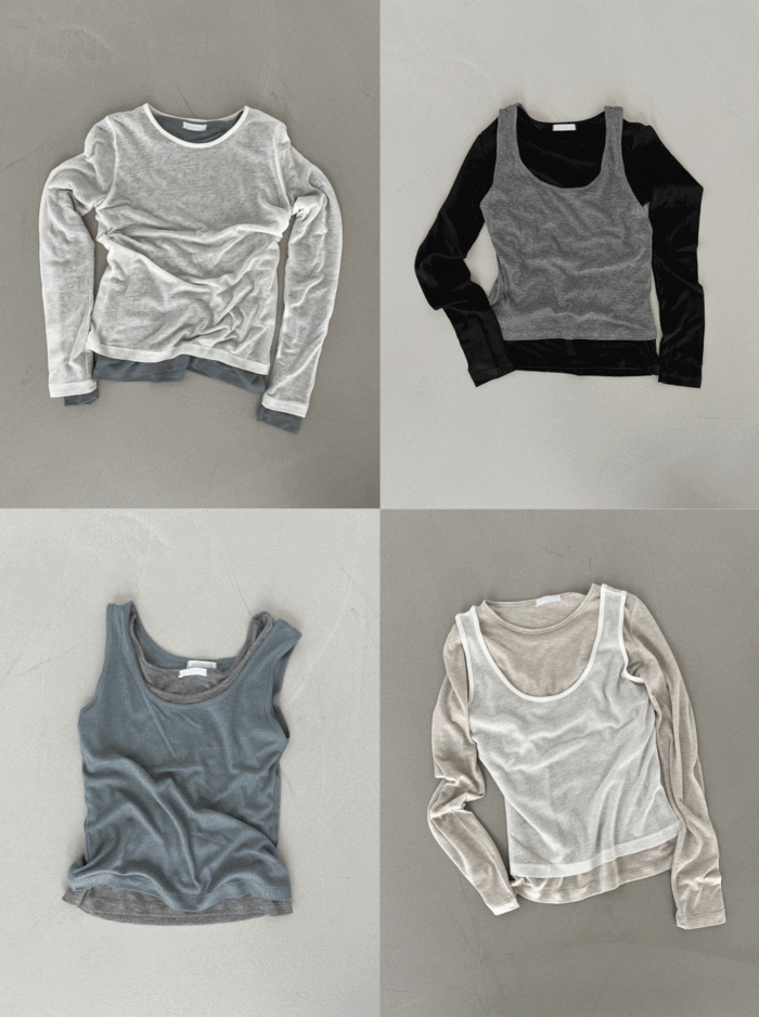 シアーロングスリーブTシャツ