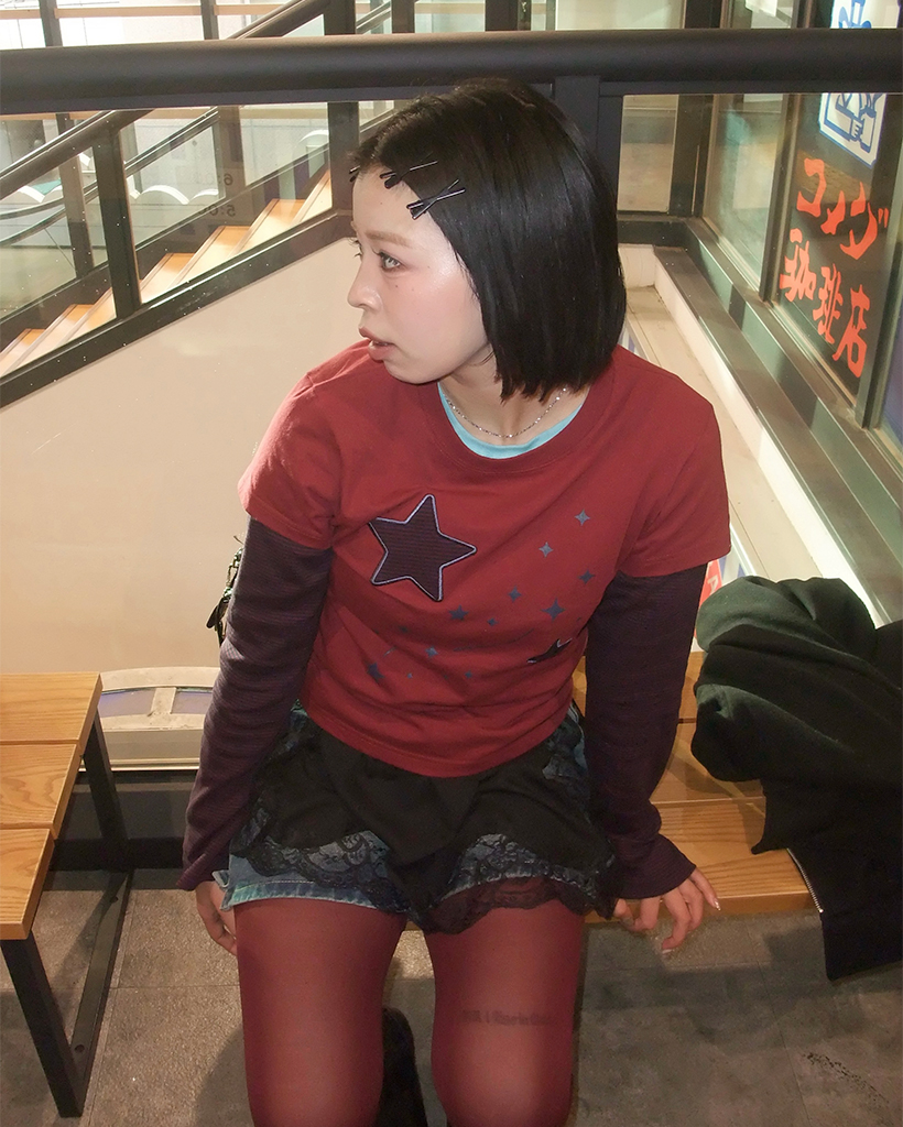 スターボーダーロングレイヤードTシャツ